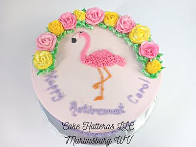 Pink Flamingo Retirement Cake - Cake by Donna Tokazowski- Cake Hatteras, Martinsburg WV
