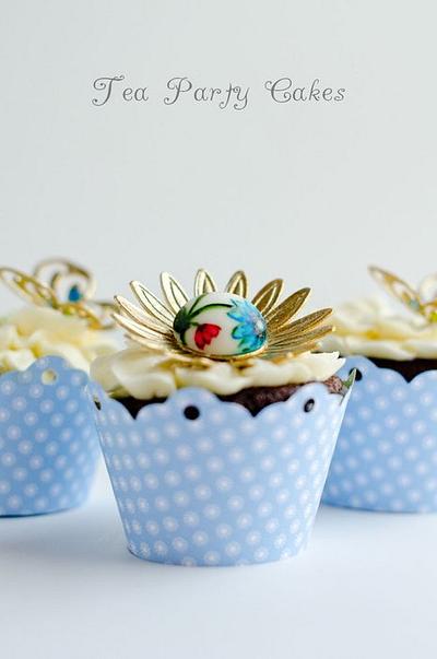 Vintage Flower Cupcake - Cake by Tea Party Cakes