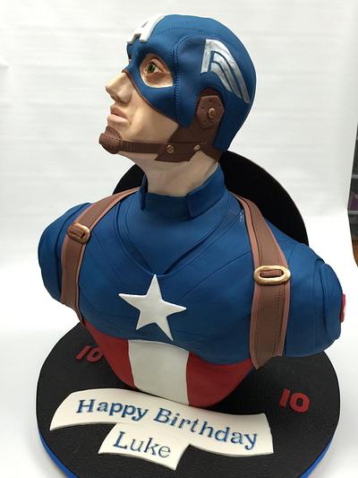 Captain America - Cake by Lesi Lambert - Lambert Academy of Sugar Craft