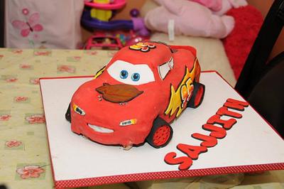 3D Lightening McQueen Car Cake - Cake by Saranya Thineshkanth