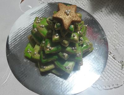 3D- Christmas Tree Cookie - Cake by Manuela 