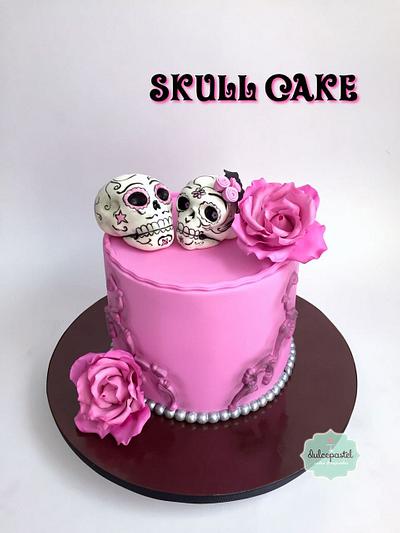 Torta Calaveras - Skull Cake - Cake by Dulcepastel.com