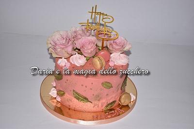 Romantic cake with flowers - Cake by Daria Albanese