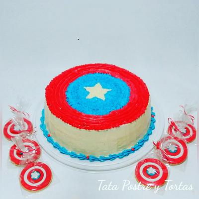 Torta Capitán América - Cake by Tata Postres y Tortas