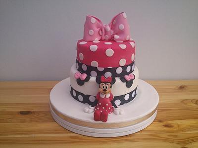 Minnie Mouse tiered cake. - Cake by Danielle Lainton