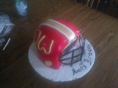 Football helmet cake - Cake by LaWanda 