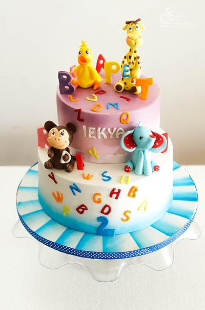 Alphabets and Animals cake - Cake by Zoeys Bakehouse