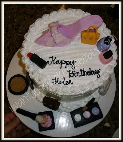 Shoe & Makeup cake - Cake by Jessica Chase Avila