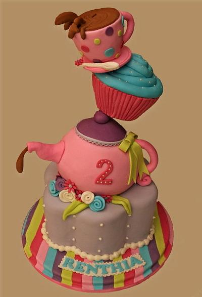 Tea party cake - Cake by Renette's Cake Creations