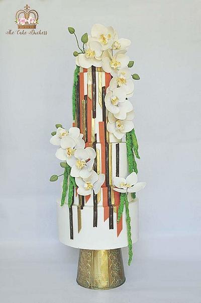 Contemporary Art Wedding Cake - Cake by Sumaiya Omar - The Cake Duchess 