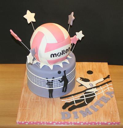Volleyball themed cake - Cake by WhenEffieDecidedToBake
