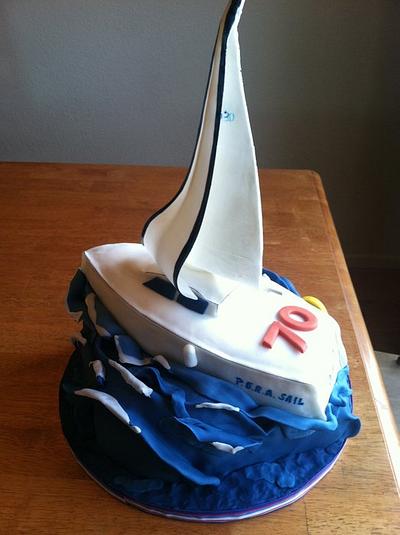 Sailboat - Cake by 350creations
