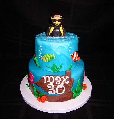 Diving Cake - Cake by Cuteology Cakes 