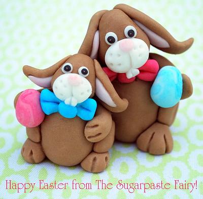 Easter Bunnies - Cake by The Sugarpaste Fairy