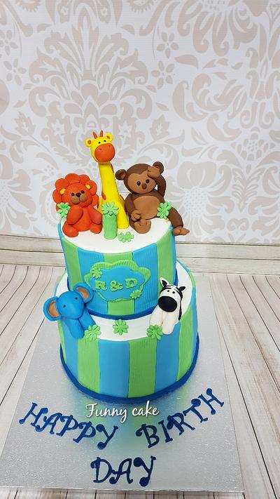 Animals themed cake  - Cake by Hala Heikal
