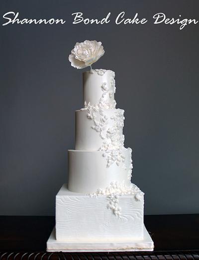 Bas Relief Wedding Cake - Cake by Shannon Bond Cake Design