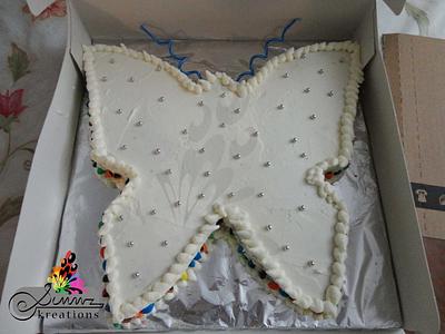 Buttercream Rainbow Butterfly - Cake by Simmz