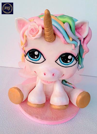 Unicorn cake 3D - Cake by Radha's Bespoke Bakes 