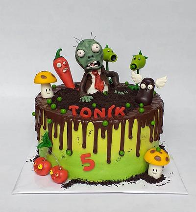 Plants vs Zombie :-) - Cake by vunemarcipanu