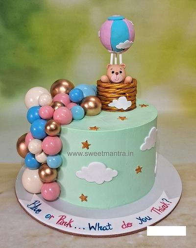 Hot air balloon cake for Baby Shower - Cake by Sweet Mantra Homemade Customized Cakes Pune