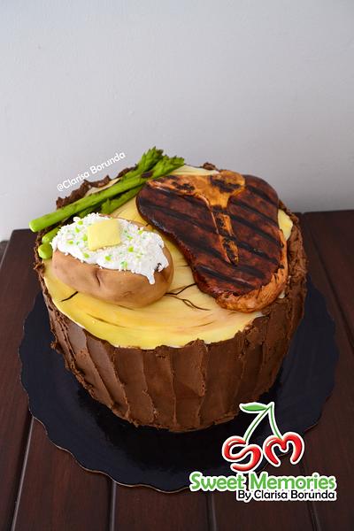 Steak Buttercream Cake - Cake by Clarisa Borunda