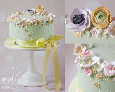 Floral birthday cake - Cake by Xuân-Minh, Minh Cakes