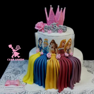 Princess cake with crown  - Cake by Sunny Dream