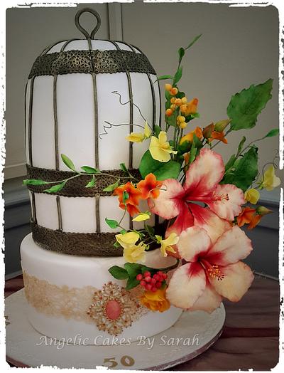 50th Wedding Anniversary Cake - Cake by Angelic Cakes By Sarah