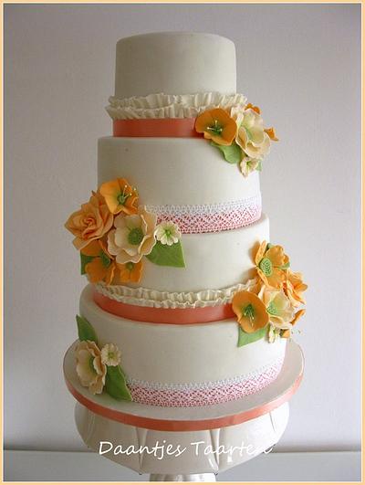 Orange and peach - Cake by Daantje