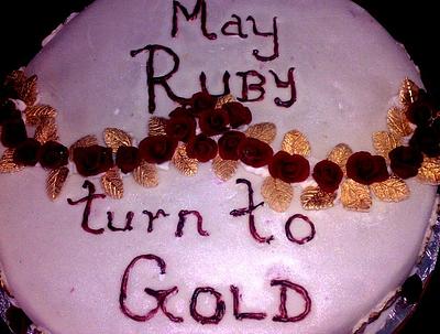 ruby wedding - Cake by Sally McDonald