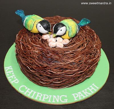 Bird love design cake - Cake by Sweet Mantra Homemade Customized Cakes Pune