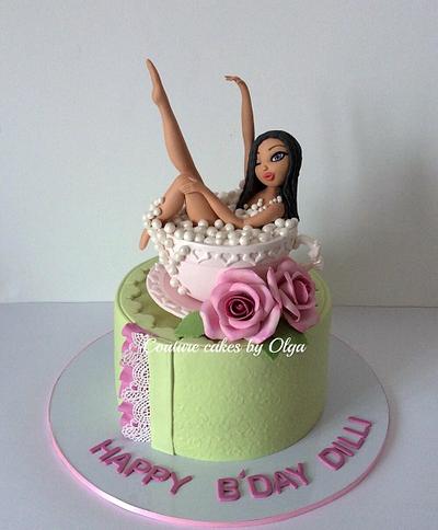 Lady in a cup 2 - Cake by Couture cakes by Olga