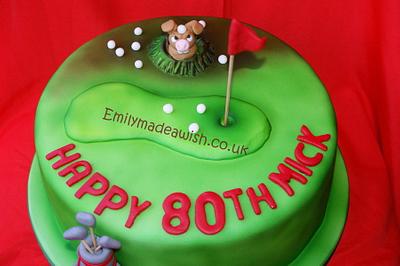 Angry Bunny Golfing Cake - Cake by Emilyrose