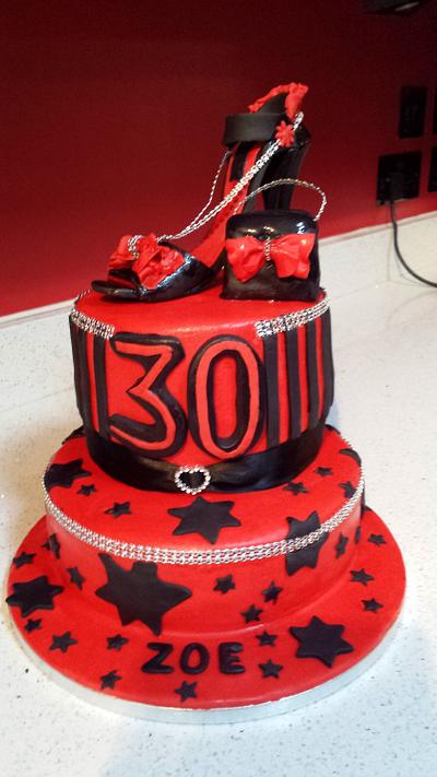 Red & Black theme - Cake by sofeesmum