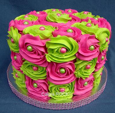 Girly-Girl Bling Rosette Cake - Cake by Cakes ROCK!!!  