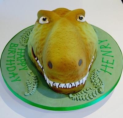 Tiny theT-Rex Cake - Cake by Tiers Of Happiness