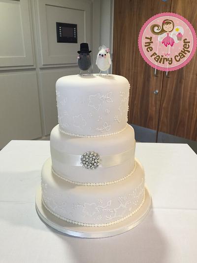 Wedding cake - Cake by Thefairycaker