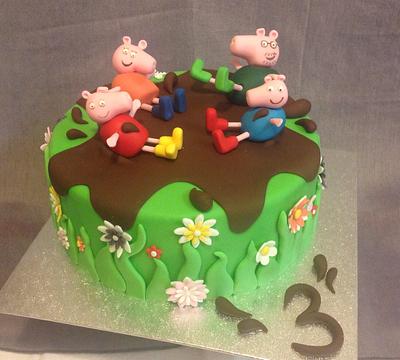 Peppa Pig, Muddy Puddles - Cake by Fondant Fantasies of Malvern
