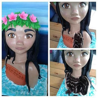Moana bust cake - Cake by lynne_glass