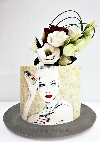Feminine Birthday cake - Cake by benyna