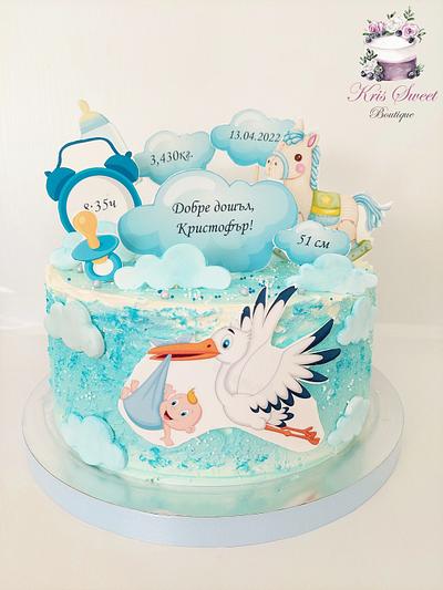 Welcome baby boy - Cake by Kristina Mineva