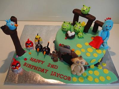 Angry Birds vs In the Night Garden - Cake by Katie Rogers