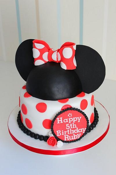 Minnie Mouse Cake and Cupcakes for Ruby - Cake by Strawberry Lane Cake Company