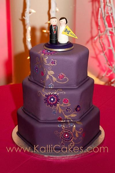 Hand painted Purple Bliss - Cake by Andrea