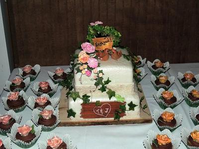 Engagement Cake - Cake by Fun Fiesta Cakes  