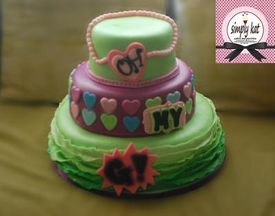 Sweet 16 BIrthday Cake - Cake by simplykat01