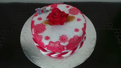 Wedding Anniversary Cake - Cake by JudeCreations