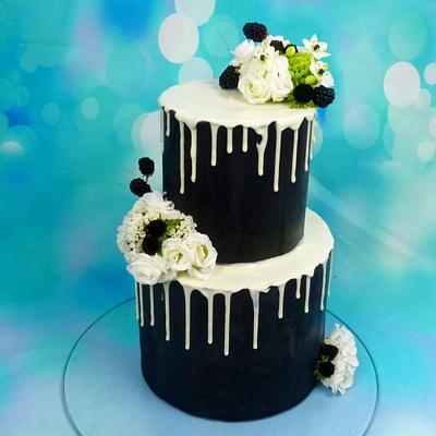 Black and white wedding cake - Cake by Kajulacakeslbc