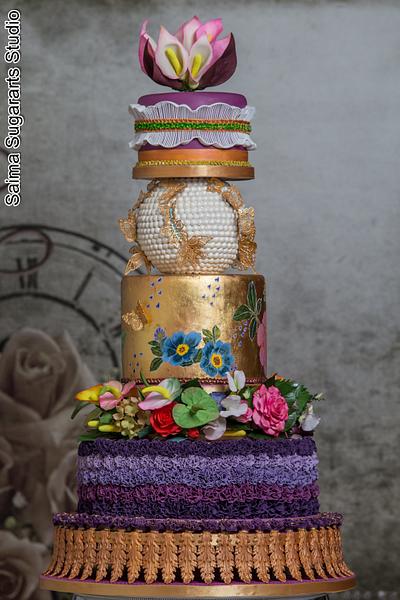 Purple wedding cake - Cake by SAIMA HEBEL
