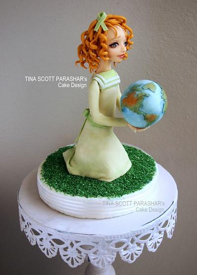 Acts of Green Collaboration - UNSA16 - She's got the whole world in her hands - Cake by Tina Scott Parashar's Cake Design